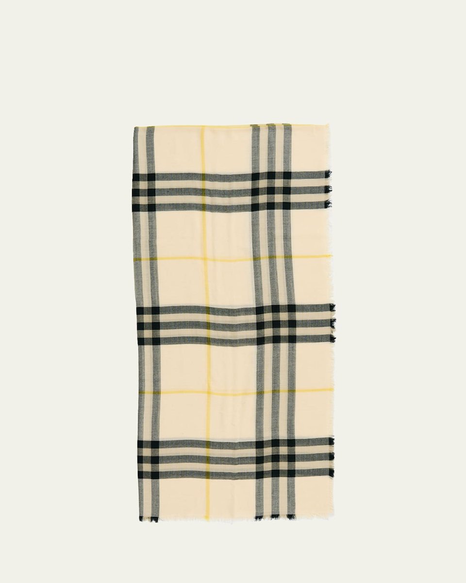 Giant Check Wool Scarf